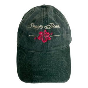 Orange Beach Alabama Womens Baseball Cap Green Pink Flower Adjustable Hat/Cap